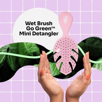 WETBRUSH GO GREEN MINI DETANGLER PLAUKŲ ŠEPETYS