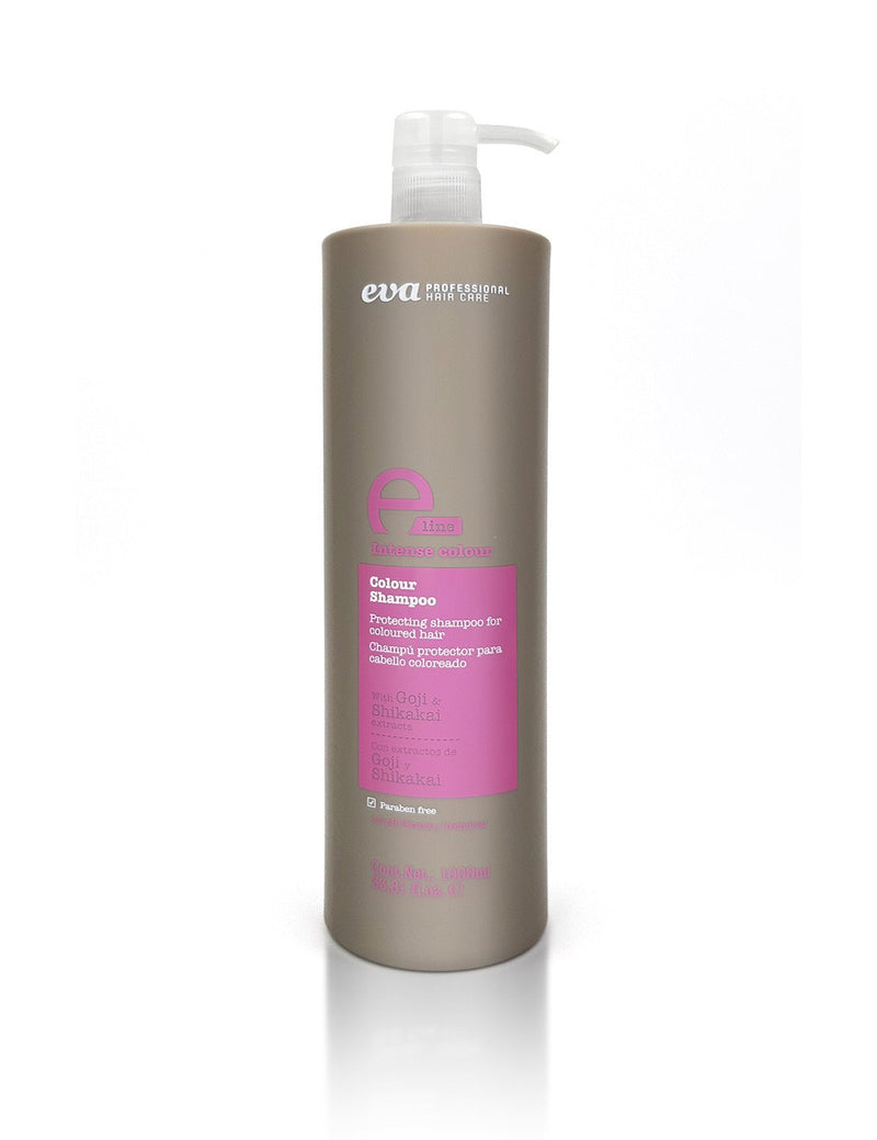 E-LINE COLOUR SHAMPOO - šampūnas, naudojamas PO dažymo ir dažytiems plaukams, pH 4.5 - SHADE CITY